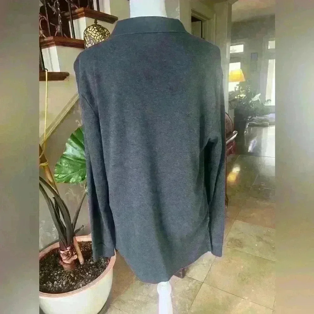 Men’s Polo Ralph Lauren long sleeve 100% cotton shirt L very good condition gray - Picture 7 of 11